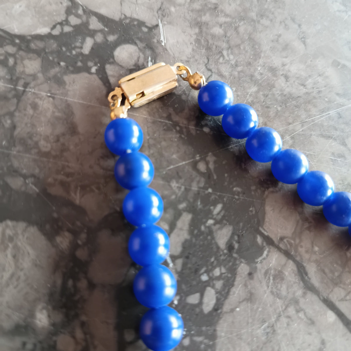 Girocollo Vintage Blu Cobalto E Mezzaluna