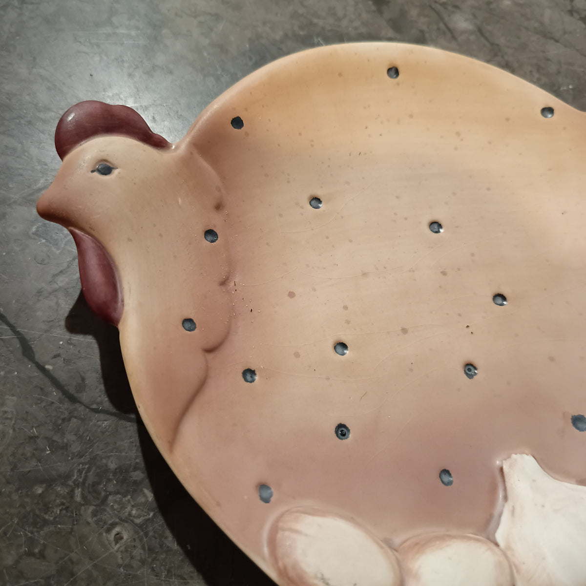 Piatto Ceramica Gallina