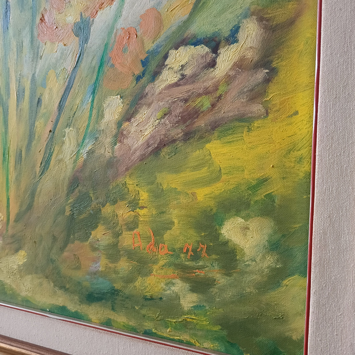 Quadro Paesaggio Fiori Gialli Di Ada Cm68x88