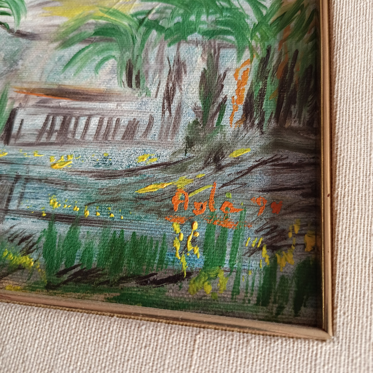 Quadro Paesaggio Con Palme Di Ada Cm41x36
