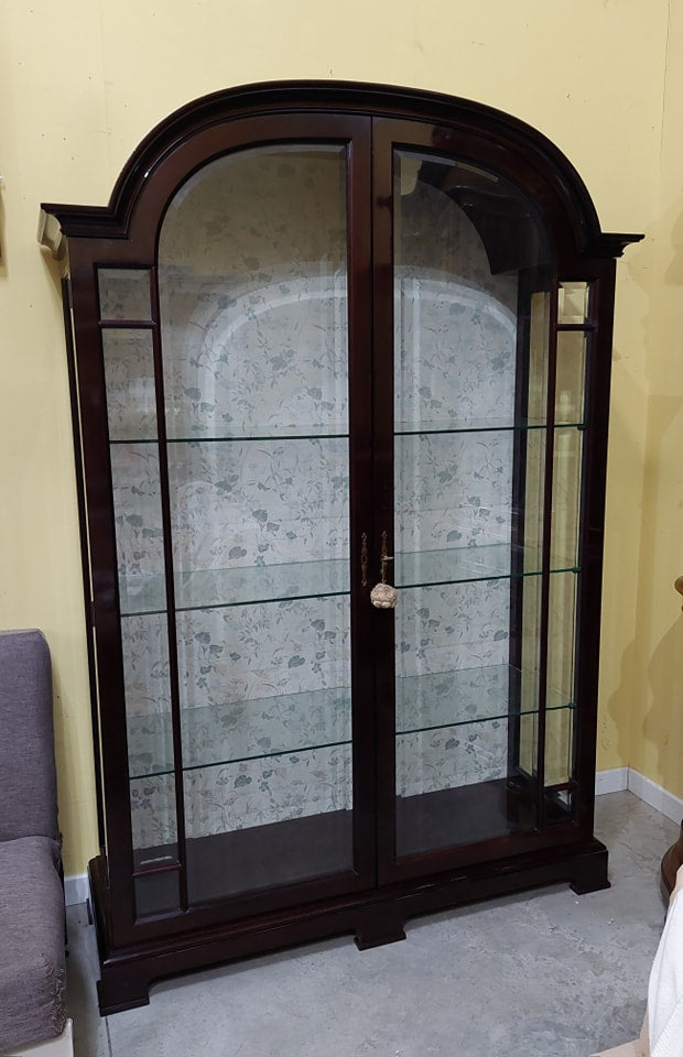 Cristalliera Mogano St. Inglese 2/a Cm146x46x213h