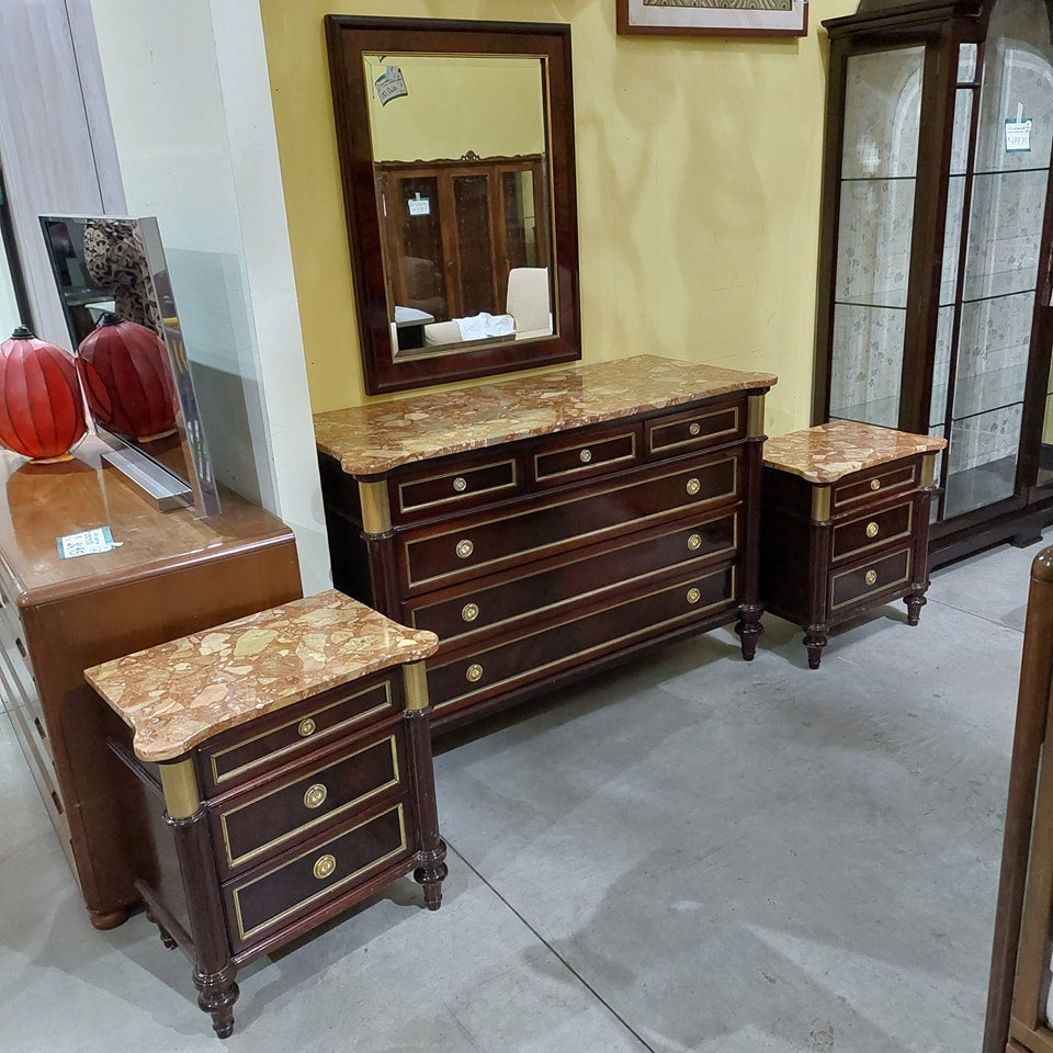 Trittico Como'+2comodino+specchio Cm130x55x88h