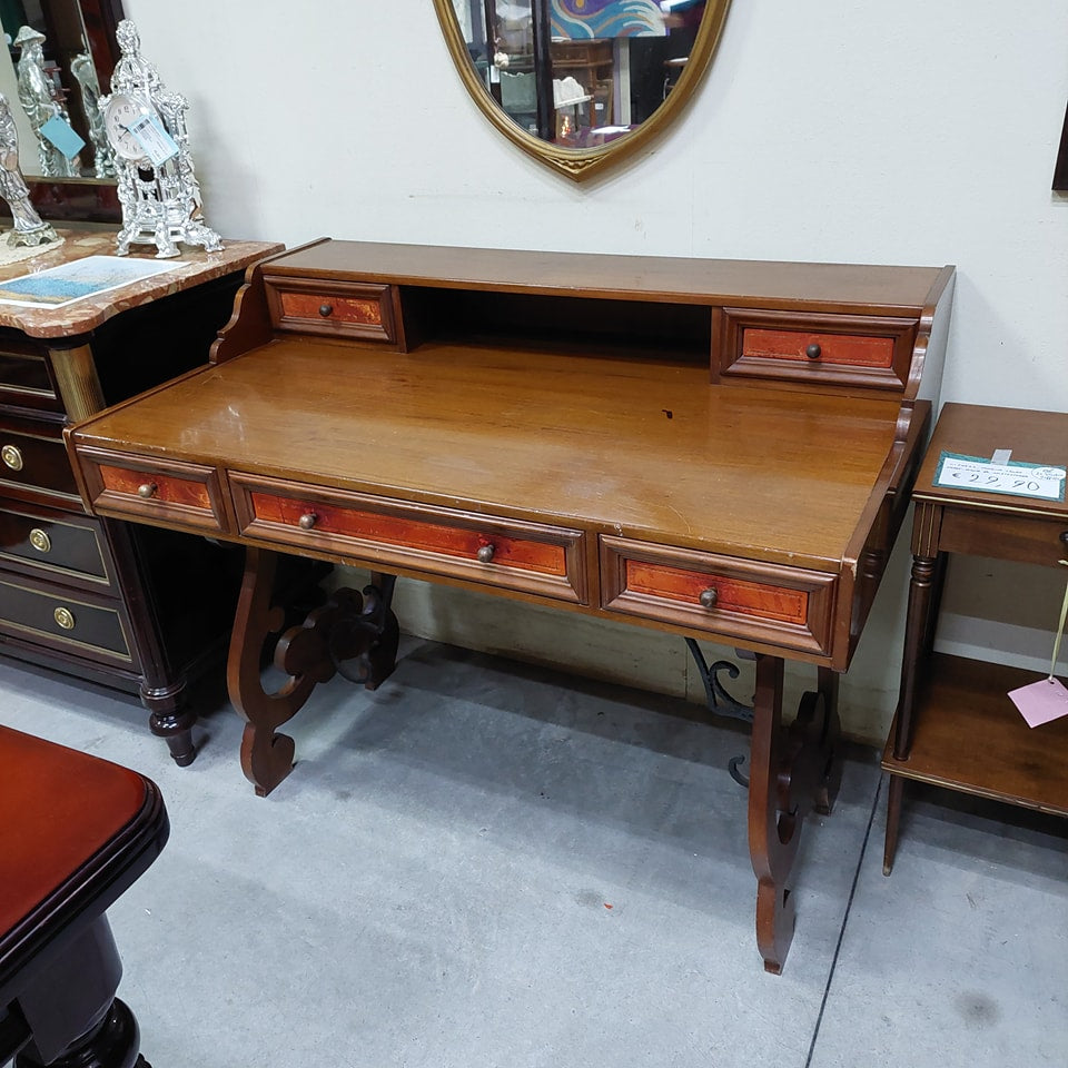 Scrittoio Legno/ferro/pelle* 5/c Cm110x67x88,5h