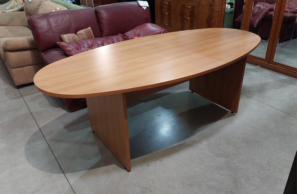 Scrivania/tavolo Da Riunioni Ovale Cm210x100x72h