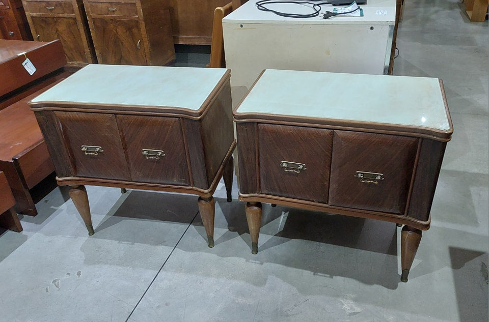 Coppia Comodini 2/s Anni '50 Cm60x37x60h