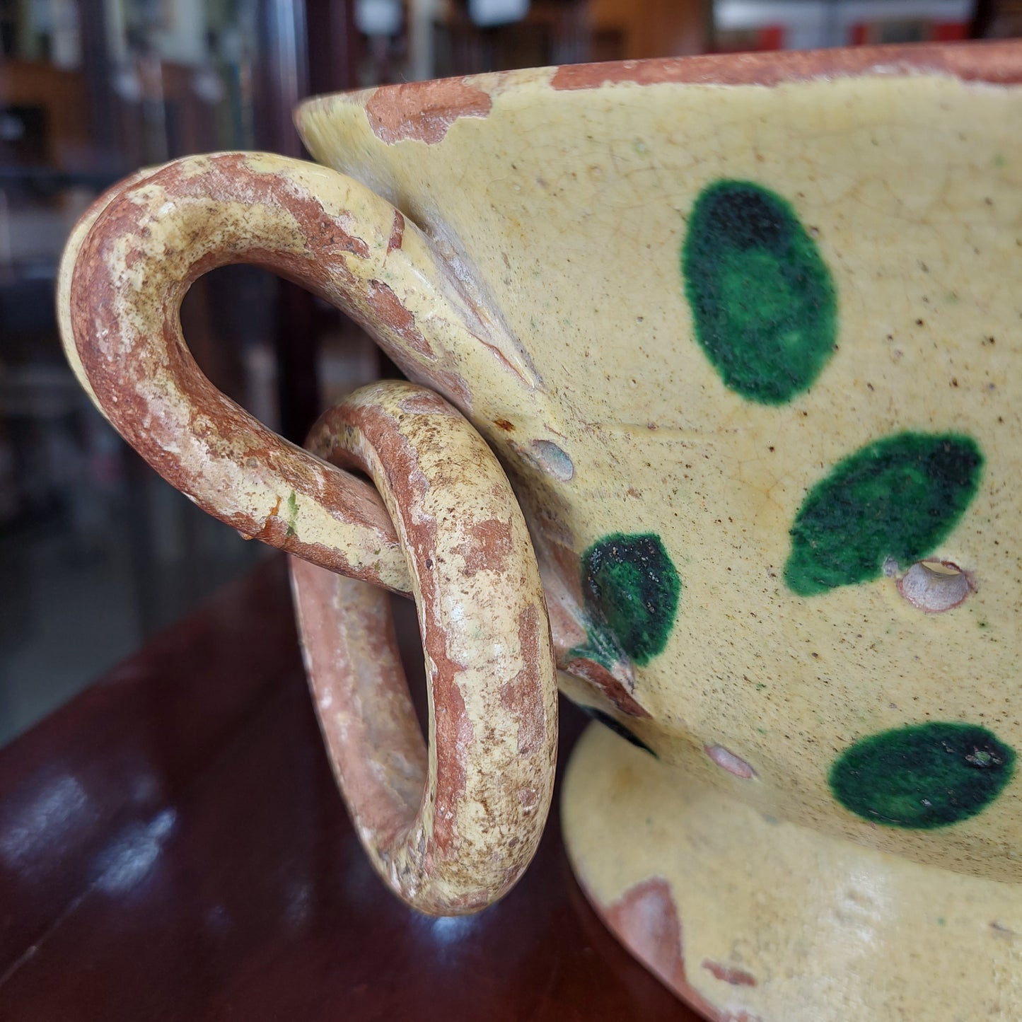 Scolapasta Artigianale Antico In Terracotta Smaltata