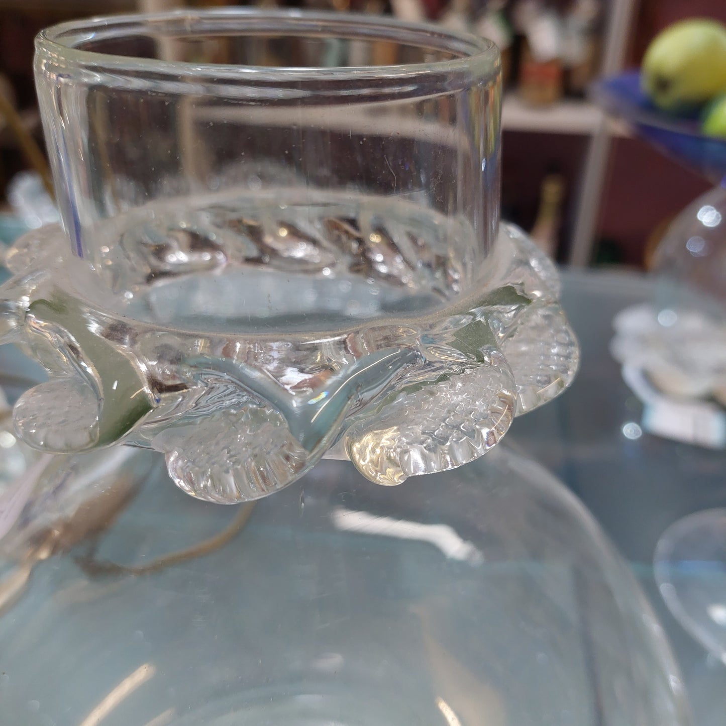Vaso Vetro Di Murano Bombato H28