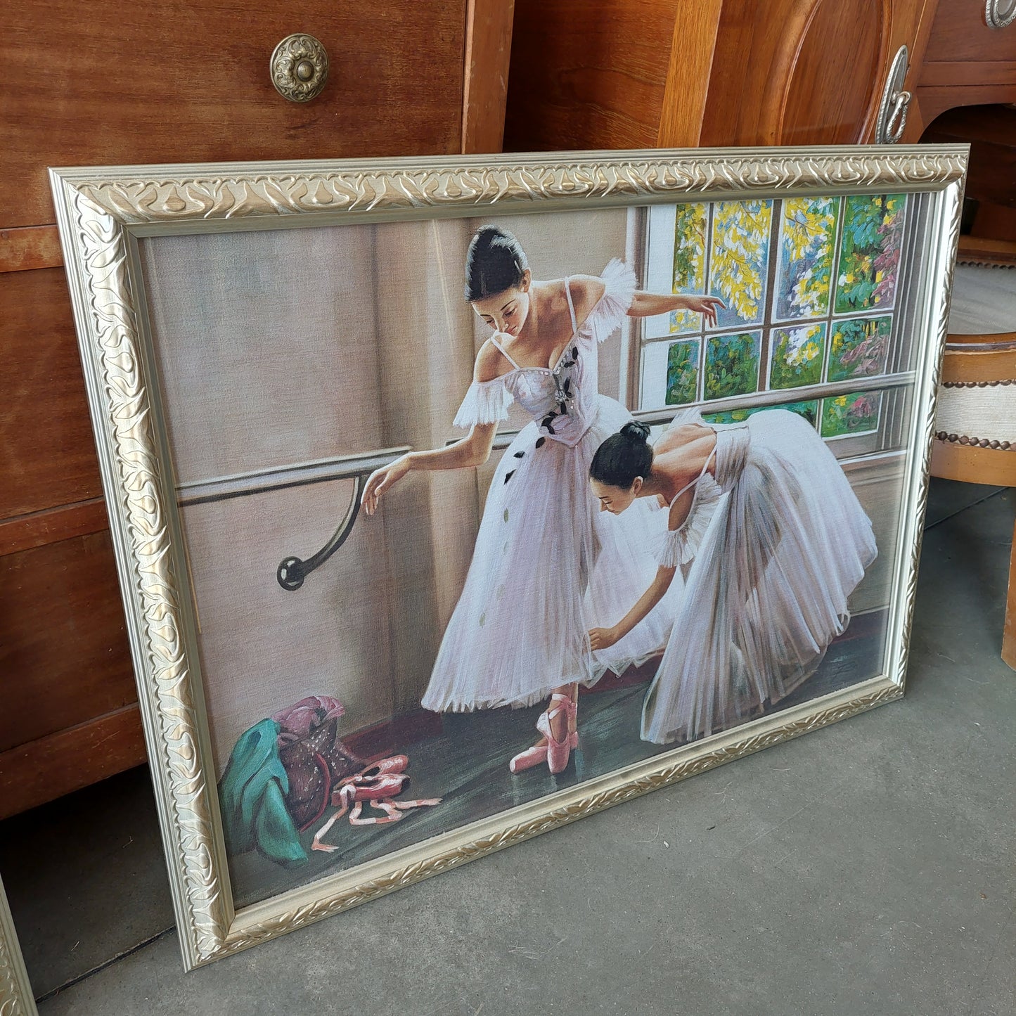 Quadro Stampa Ballerine Cornice Argentata