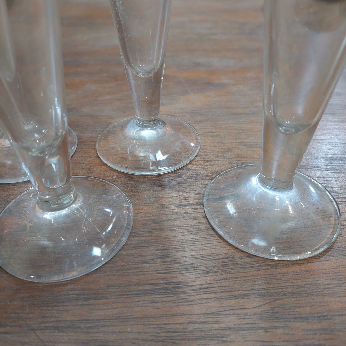 Set/4 Flut Vetro Vintage Bersi Serlini