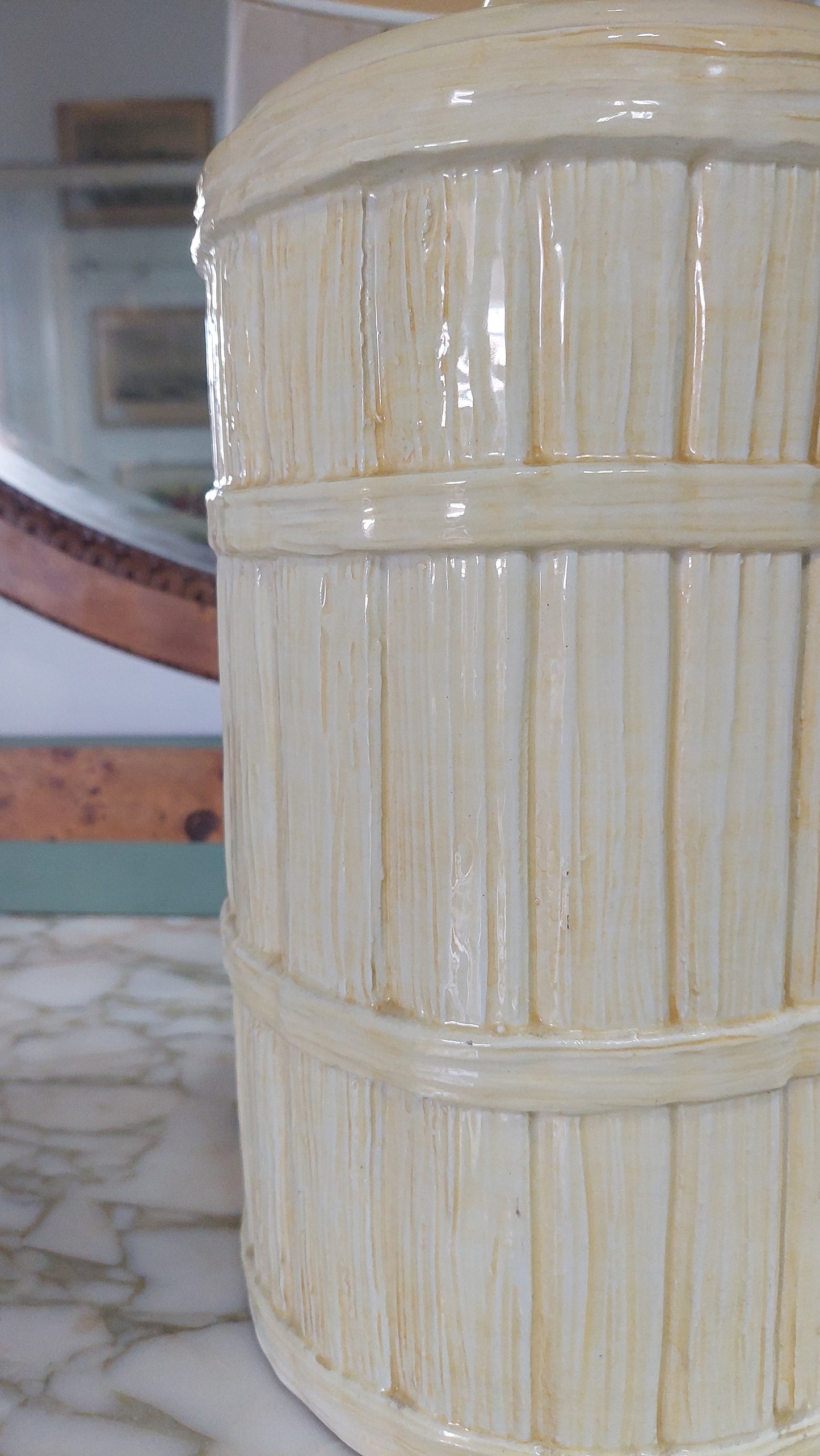 Abatjour Ceramica Effetto Legno Cm84h (64728)