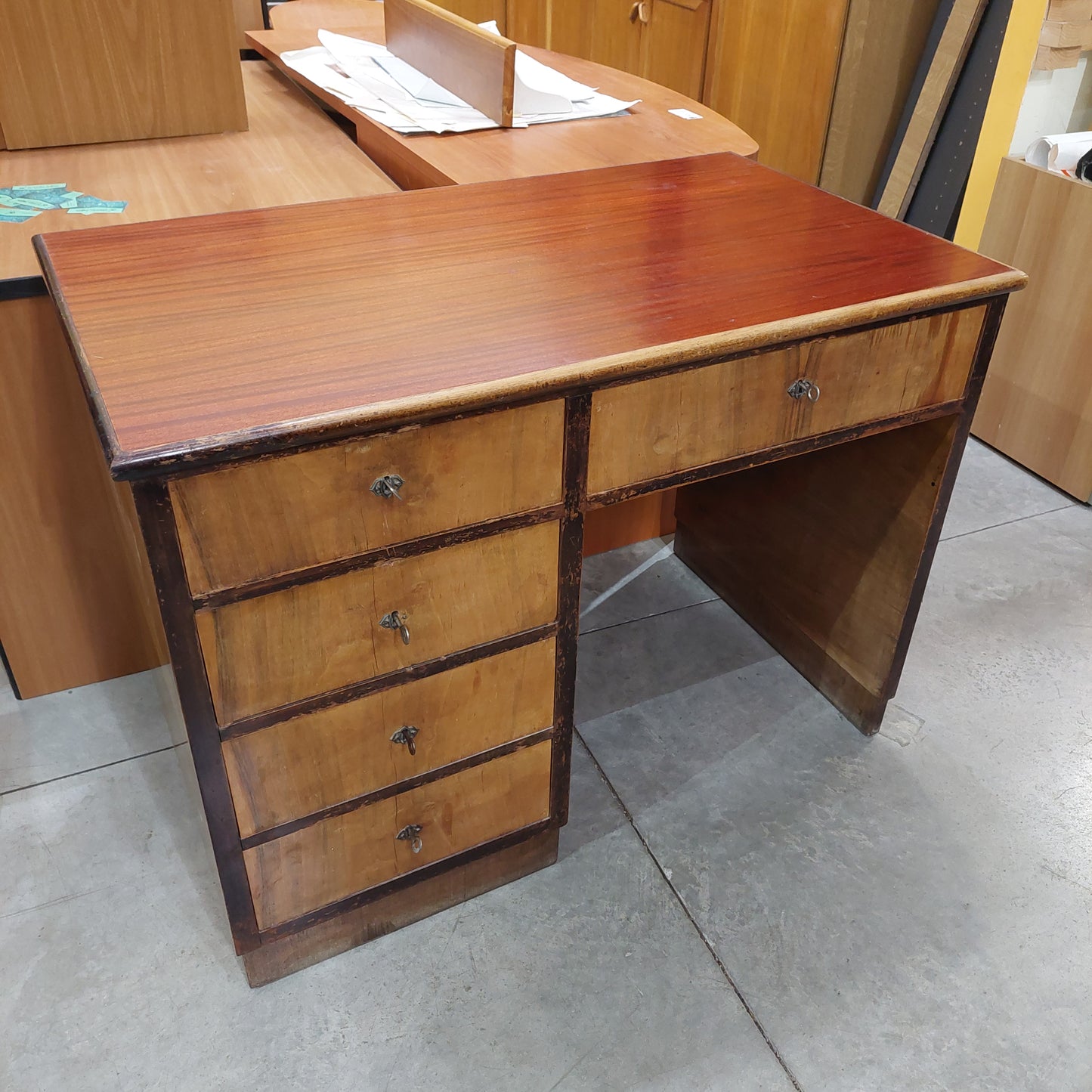 Scrivania* Legno Stile Decò 5/c Cm109x65x80h