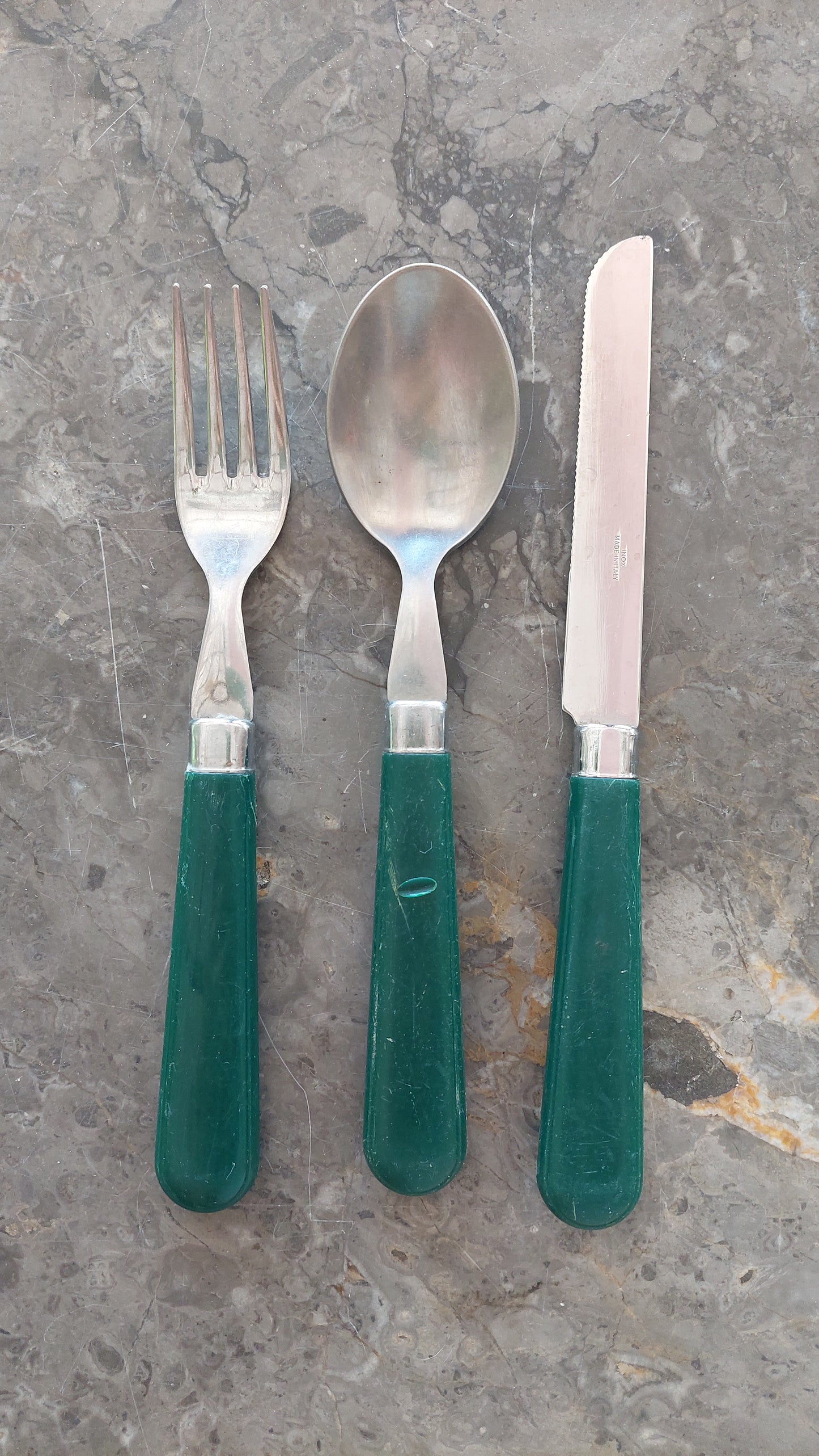 Set/24 Posate* Acciaio Inox Manico Verde