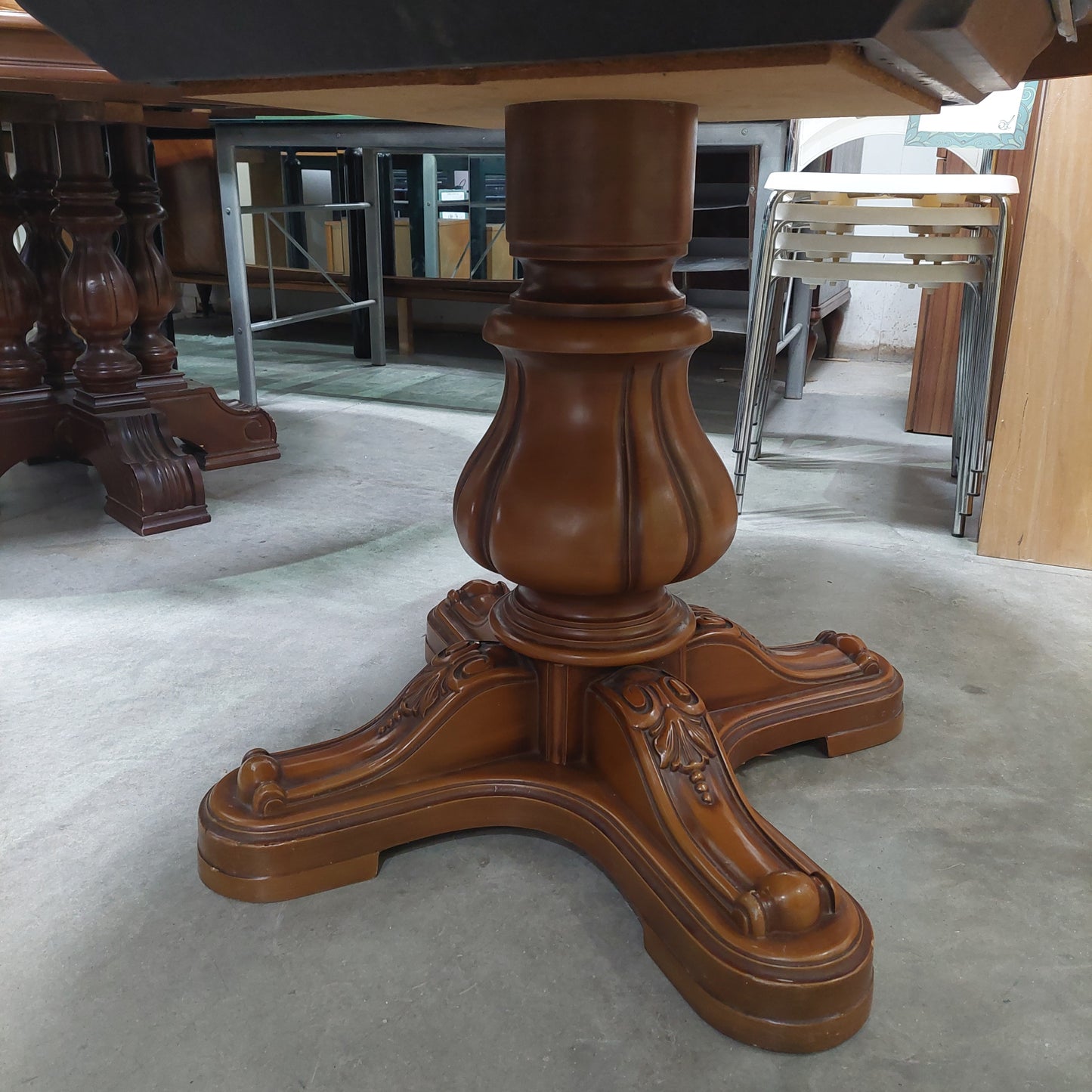 Tavolo Legno Tondo All. Anni'60 Cm D.117/167