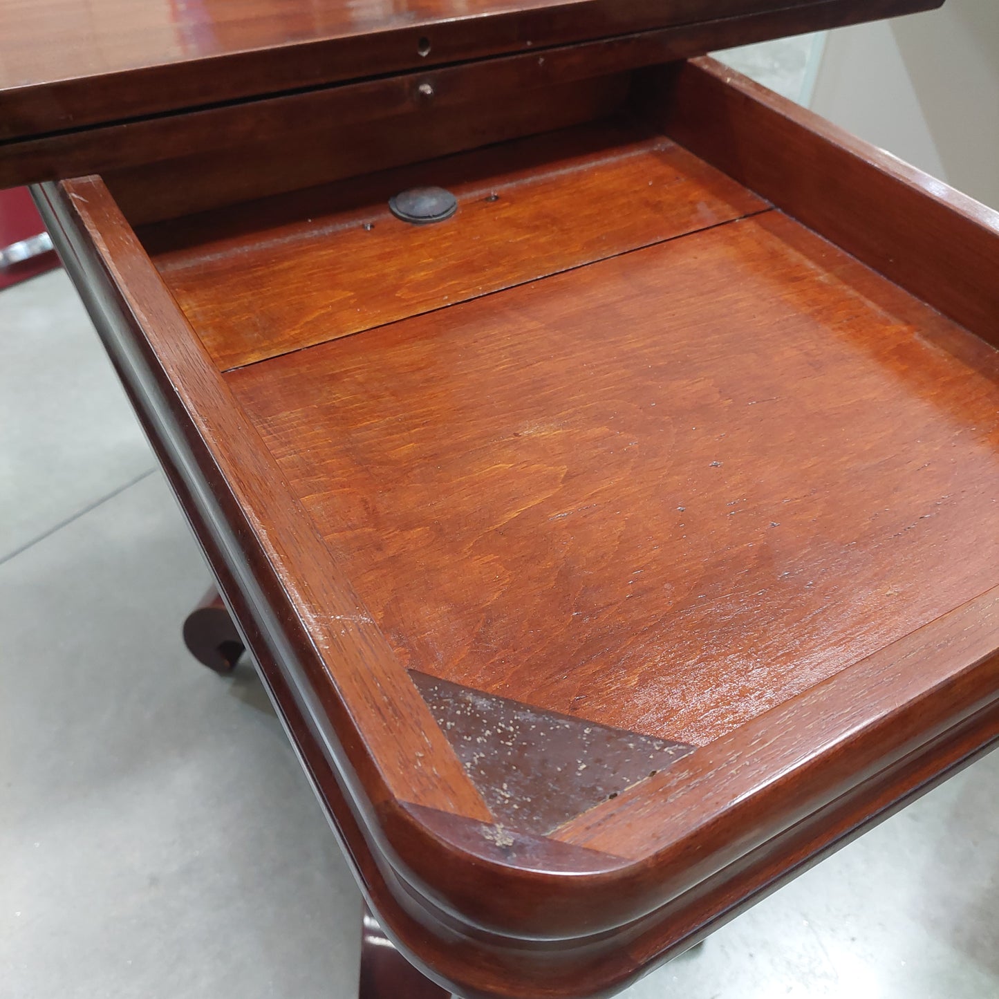 Consolle/tavolino Da Gioco "a Libro" St. Inglese '800 Cm86x43x76h