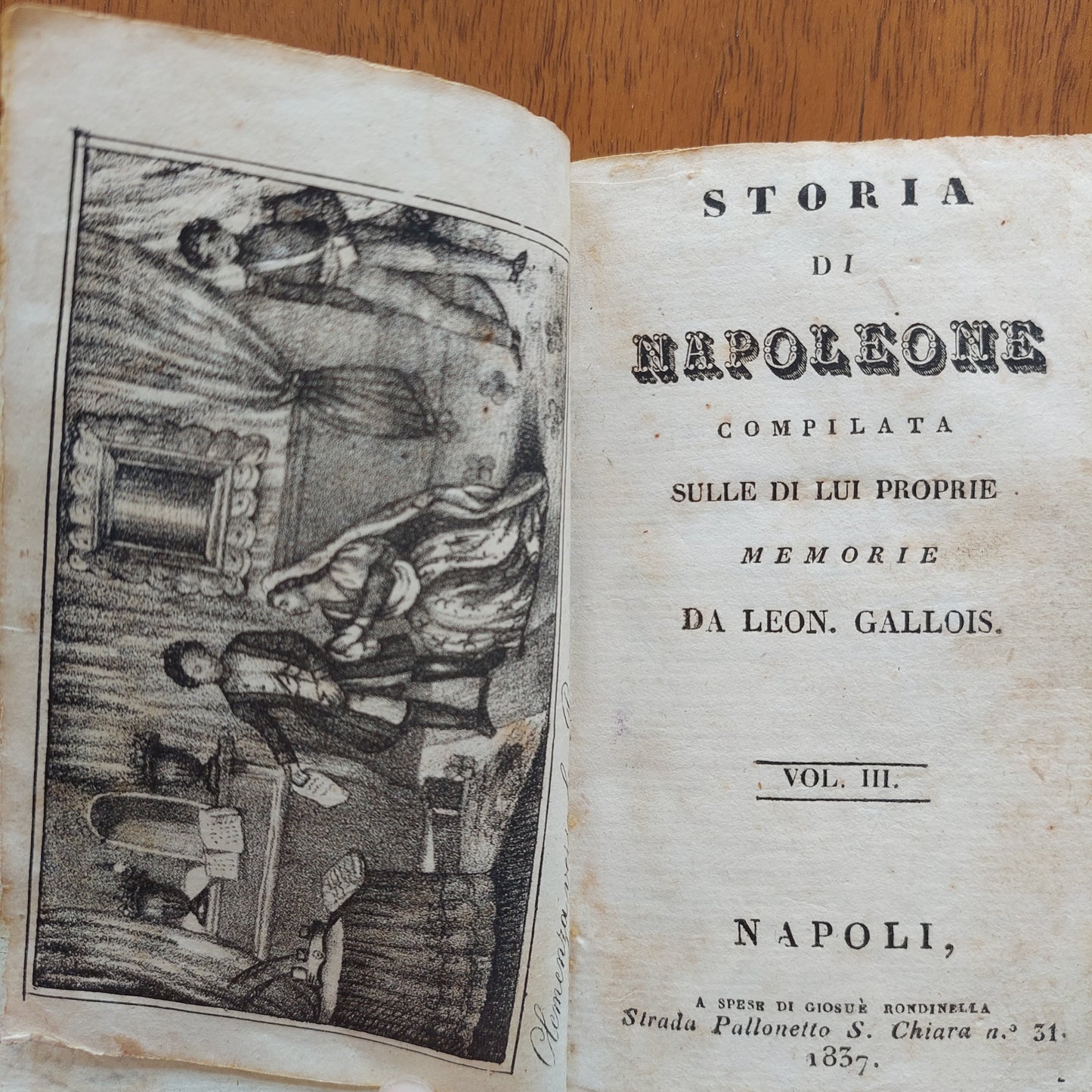L/ Gallois Storia Di Napoleone 3-4 Del 1837
