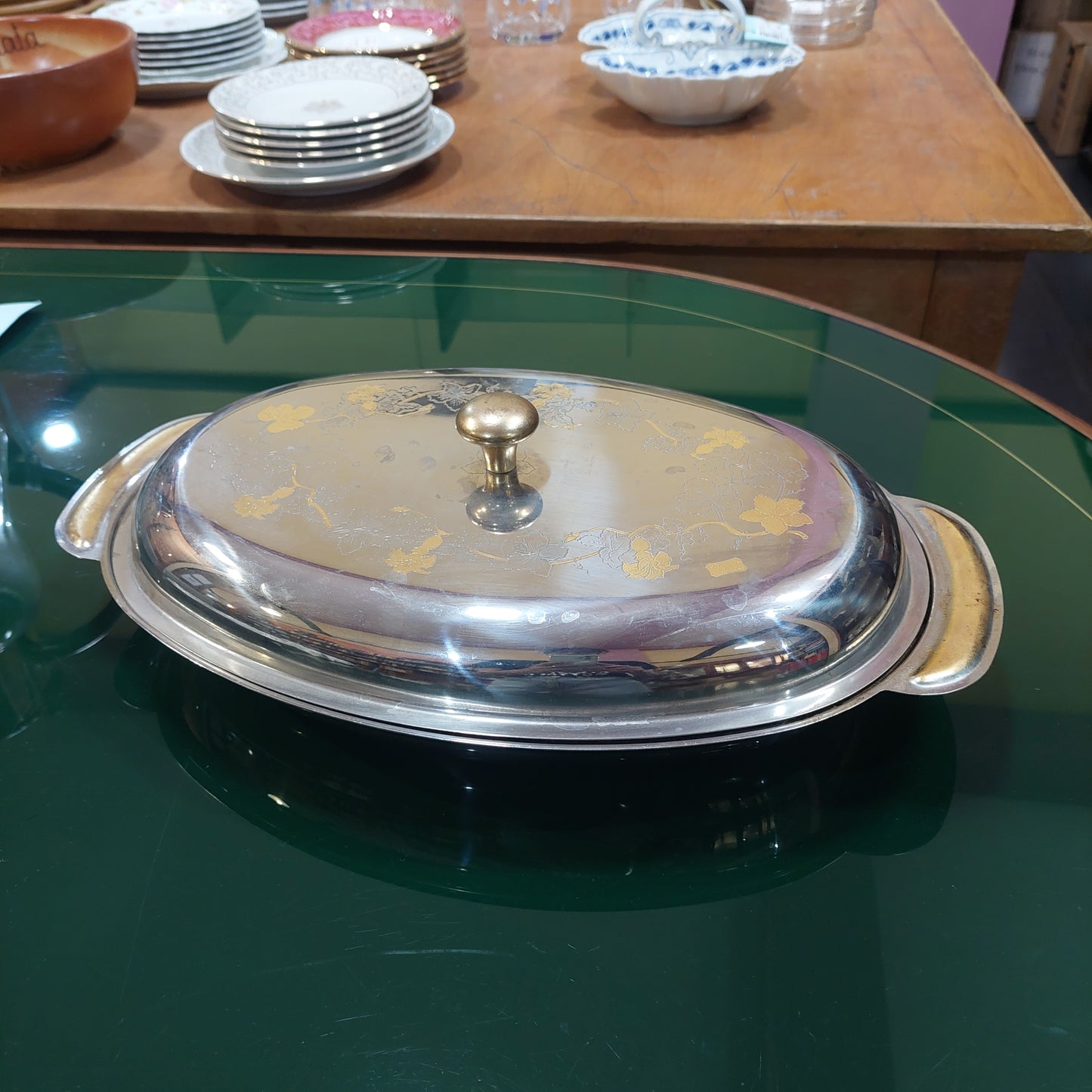 Scaldavivande Con Teglia Porc Coirinox 18/10 Oro 24k M43x27x8h