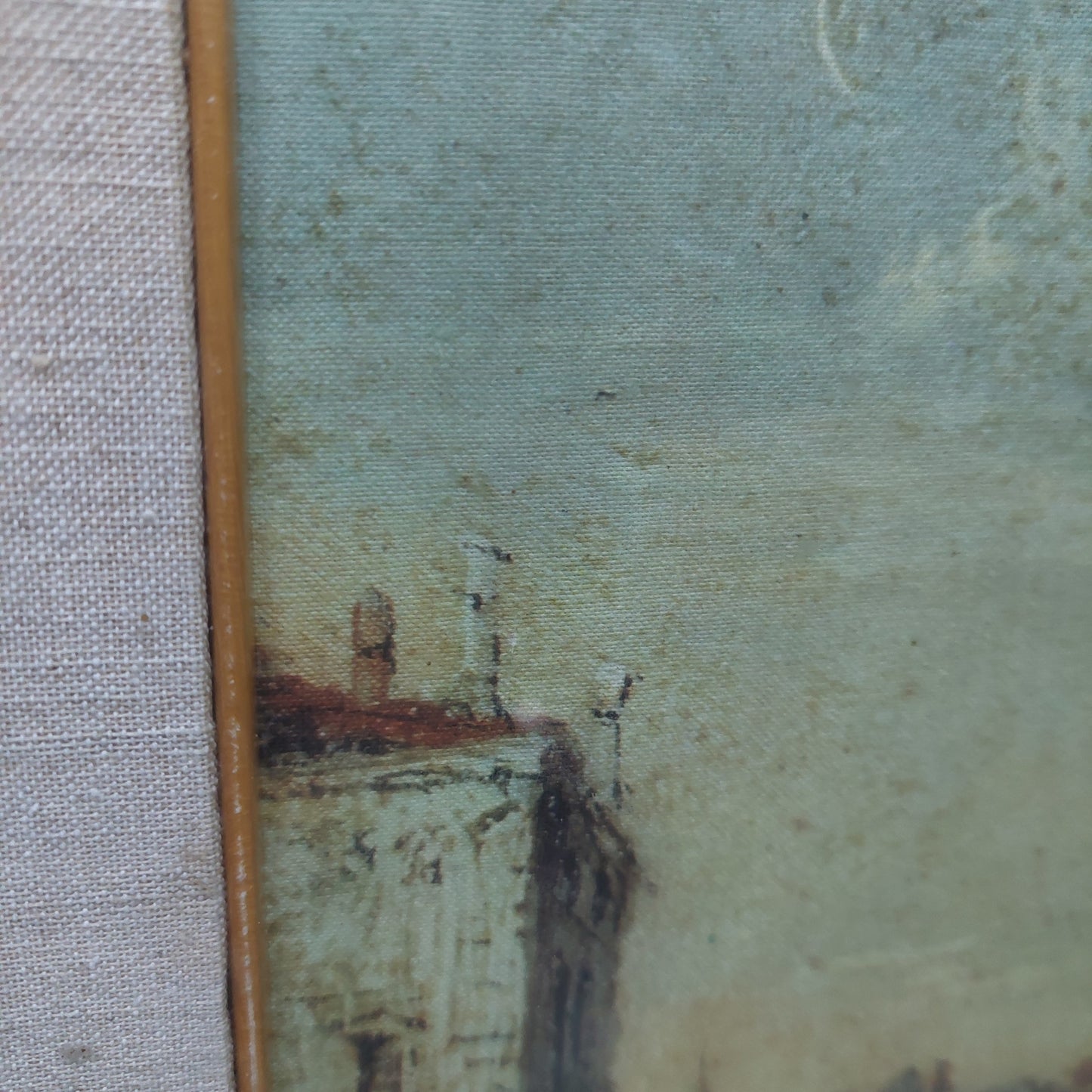Quadro Stampa Venezia Cornice Legno* Cm49,5x59