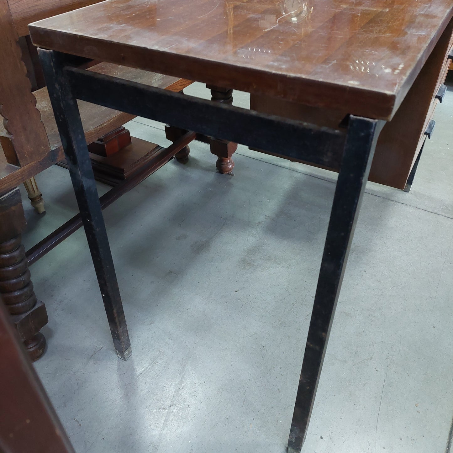 Scrittoietto* Legno/ferro 4/c Anni '50 Cm98x45x68h
