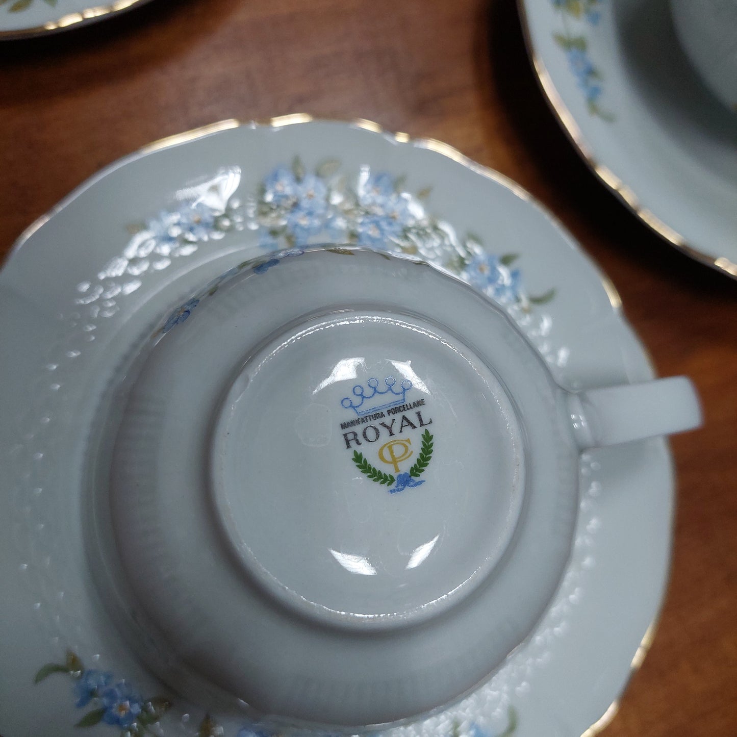 Set/ 6 Tazze The Porcellana Royal Decoro Fiori