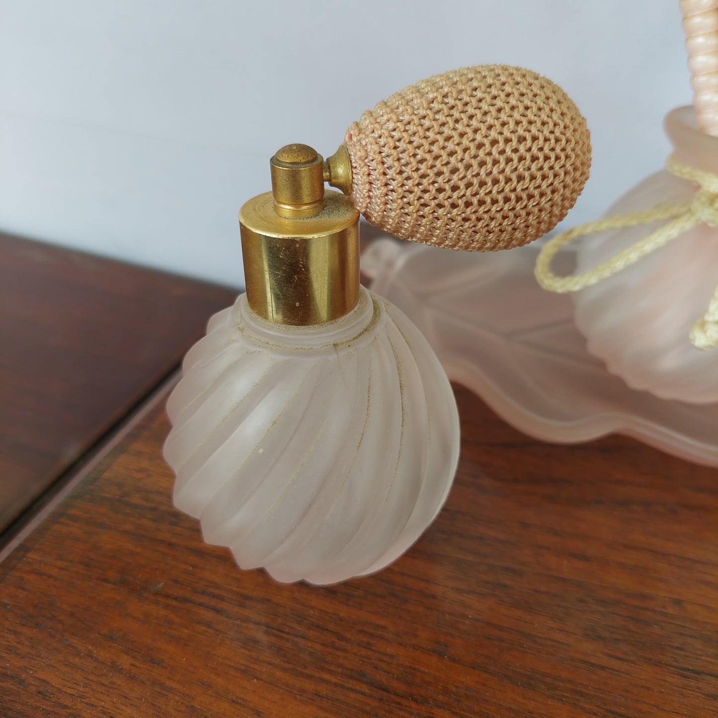 Set/toletta Vetro Rosa Vintage
