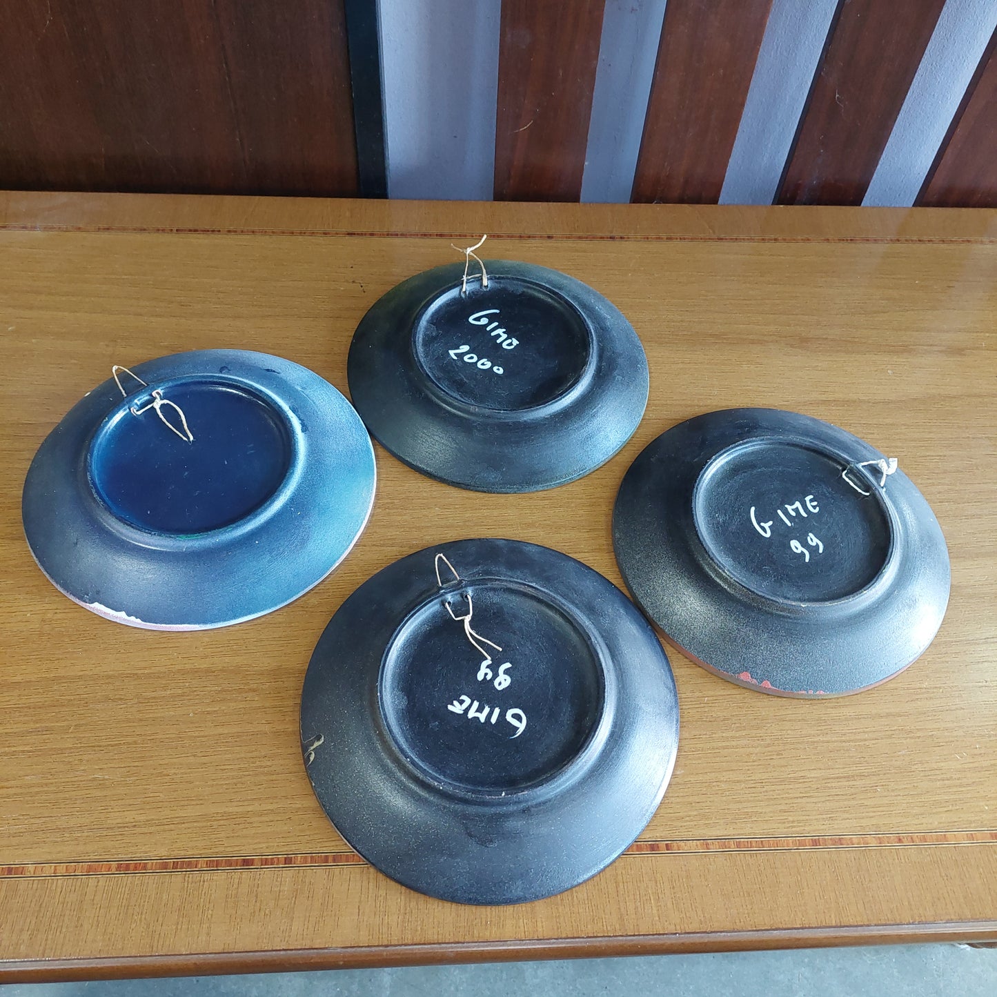 Set/4 Piatti Arte Moderna Ceramica "gime"