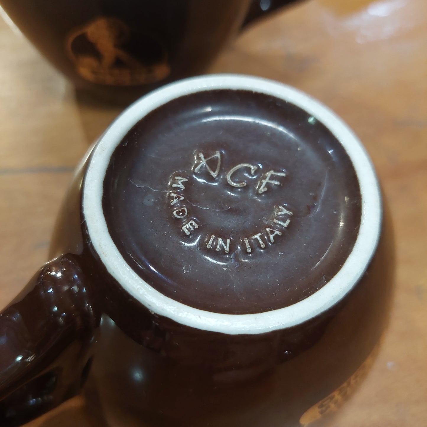 Set/2 Tazze Caffèlatte Miscela D'oro Ceramica Vintage