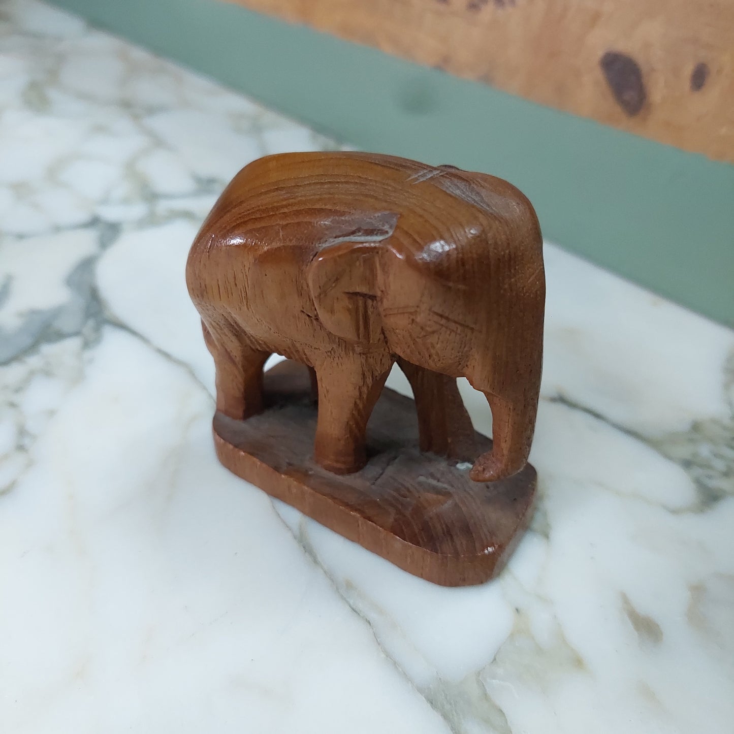 Statuina Etnica Elefante Legno