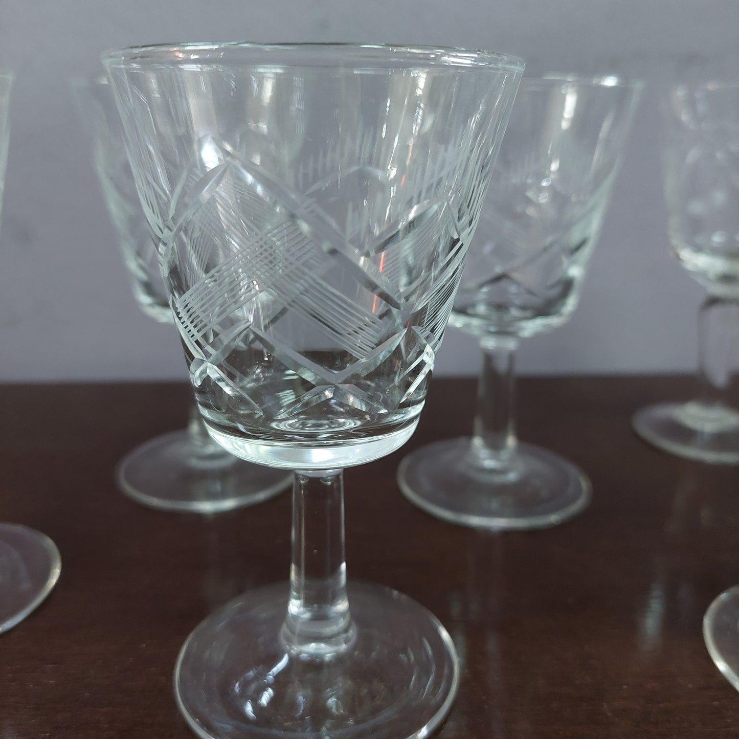 Set/7 Calici Liquore Cristallo Molato