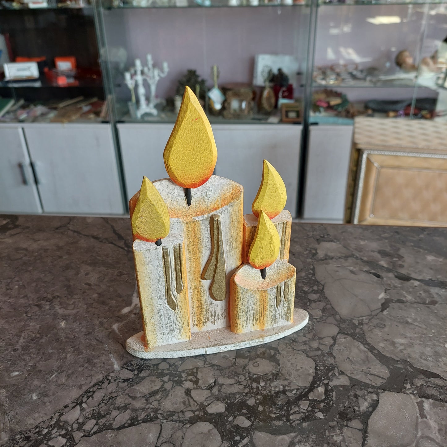 Decoro Candele Legno
