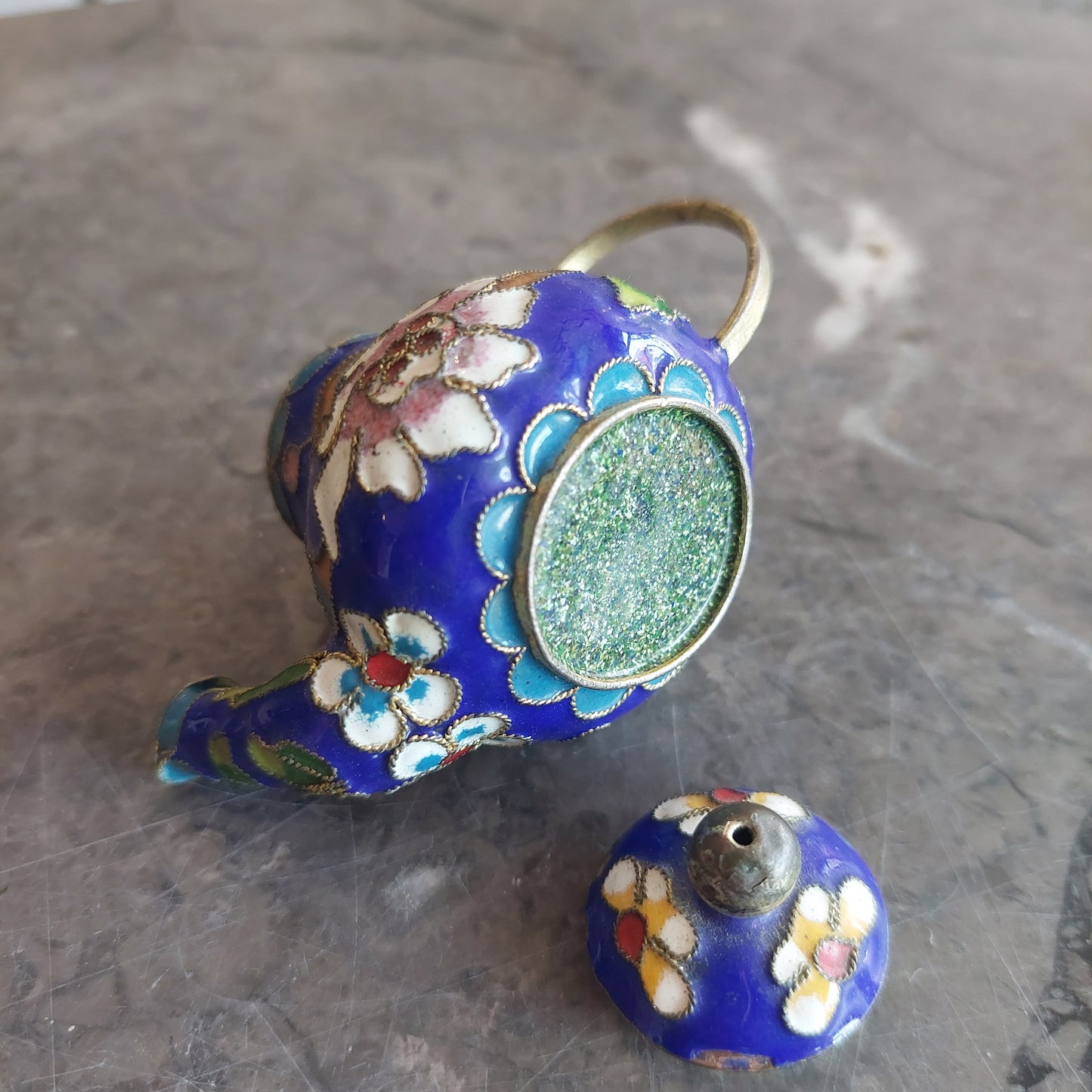Mini Caffettierina Cloisonnè Cinese Smaltato
