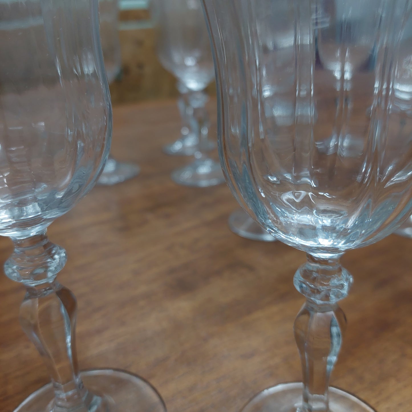 Set/12 Calici Vetro Sfaccettato (6 Acqua + 6 Vino)