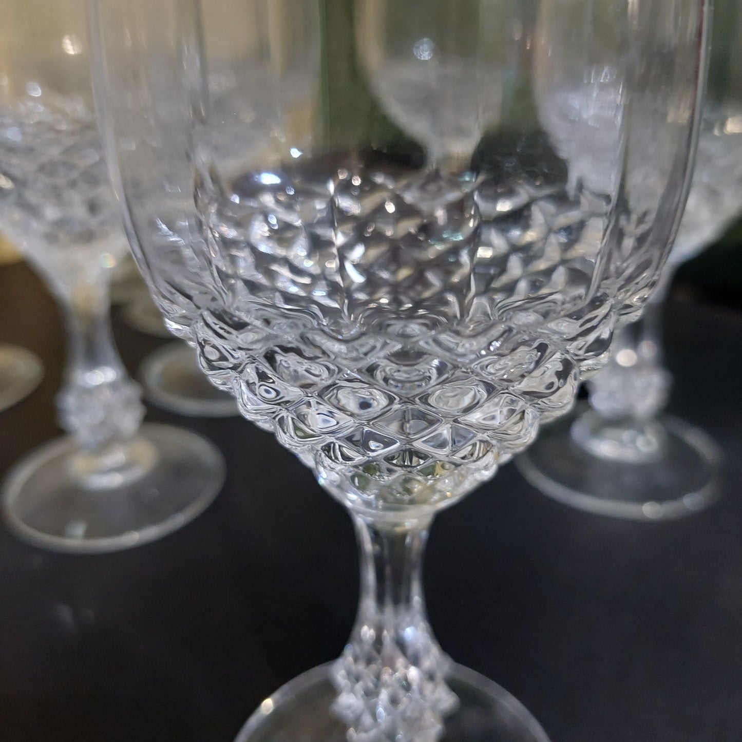 Set/12 Calici Cristallo Molato Sfaccettato