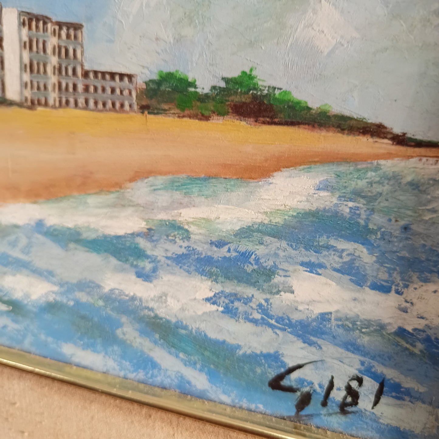 Q/ Spiaggia Con Barchetta Cm48x42