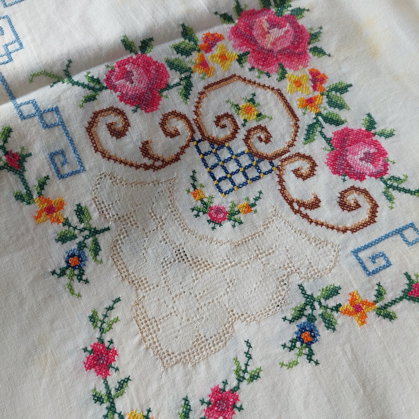 Tovaglia* Ricam Fiori Cm165x250 + 12tov