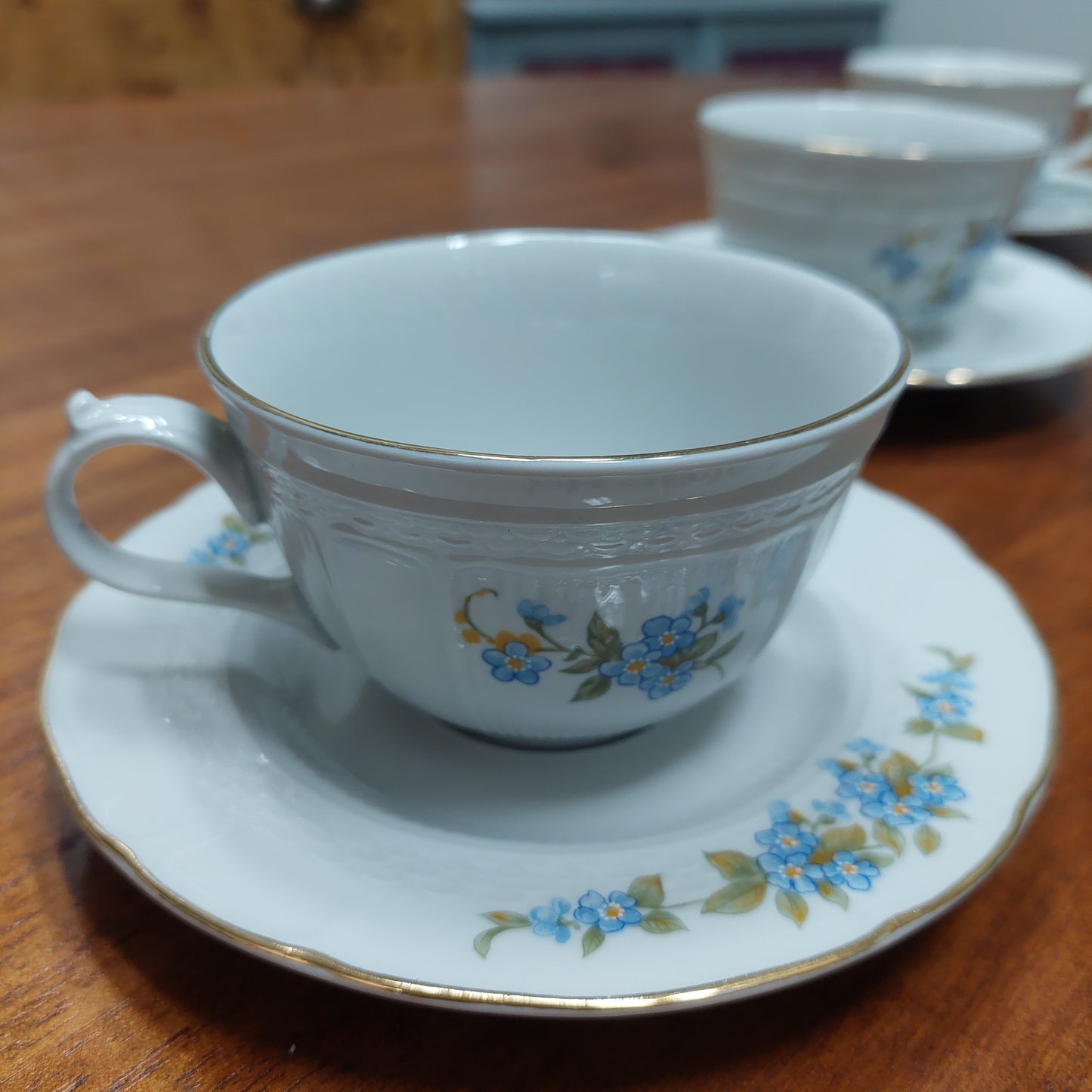 Set/ 6 Tazze The Porcellana Royal Decoro Fiori