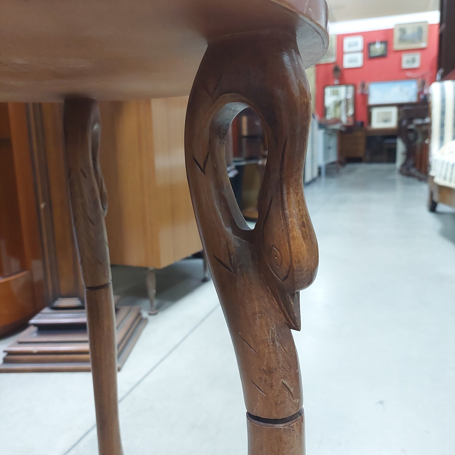 Tavolino 3/piedi Cigno 1/c "selva" Made In Italy D37x62h