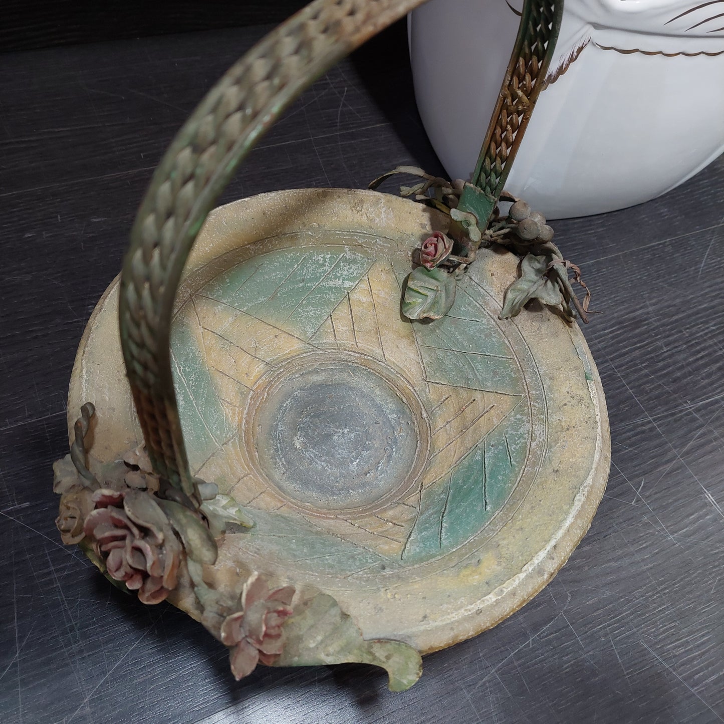 Cachepot Terracotta*/ferro Decori Frutta D28x30h