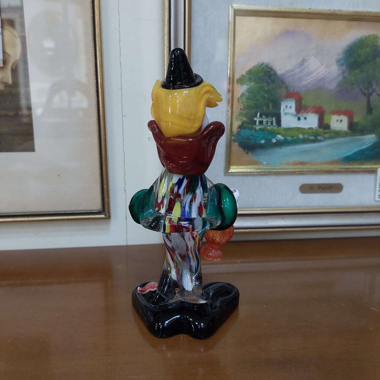 Statua Clown Vetro Di Murano Vintage H18,5