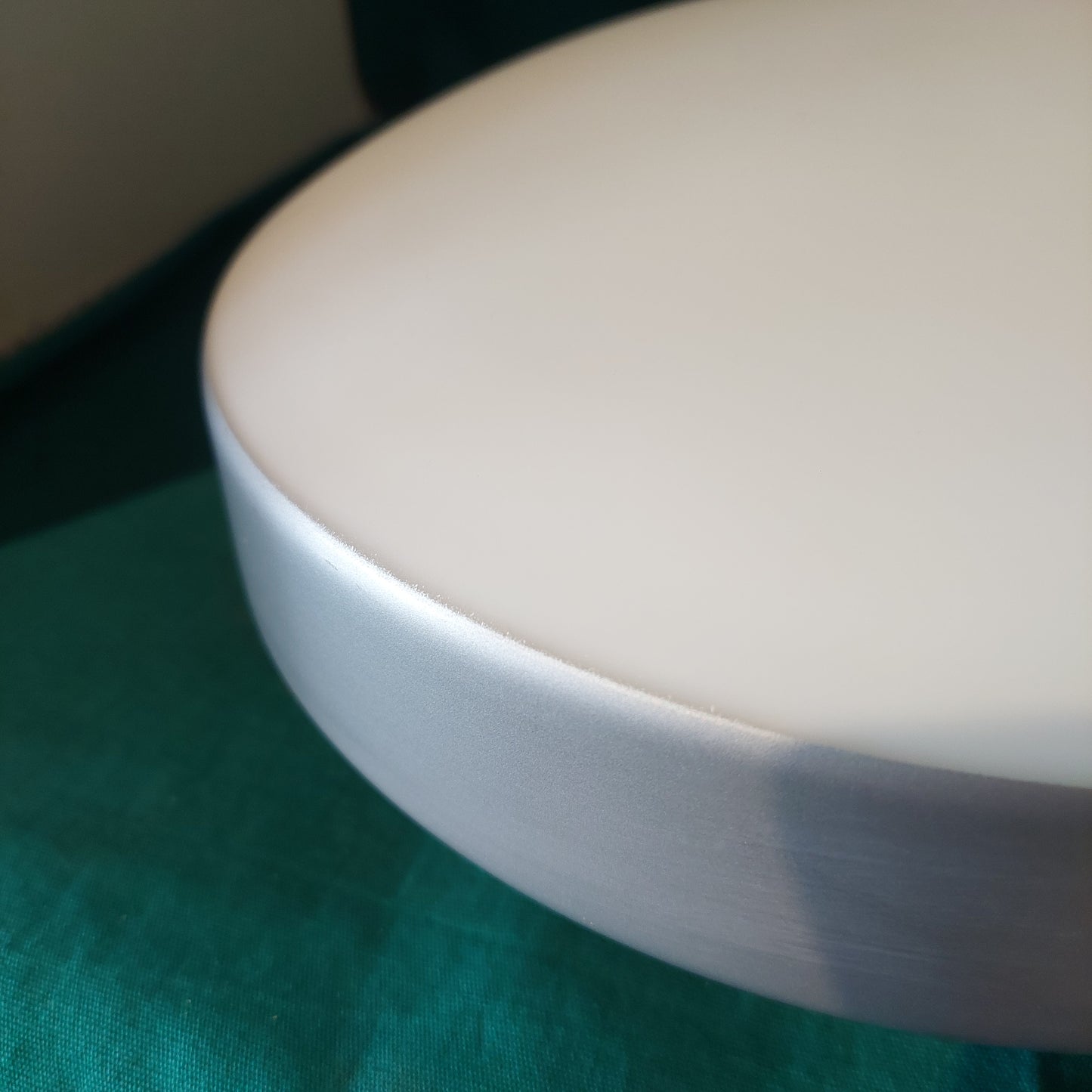 Plafoniera Vetro Bianco/argento