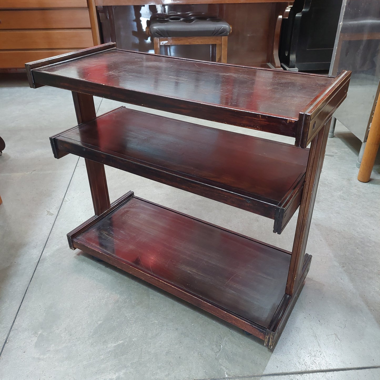 Carrellino Legno Portavivande 3/ripiani Cm74x33x66h