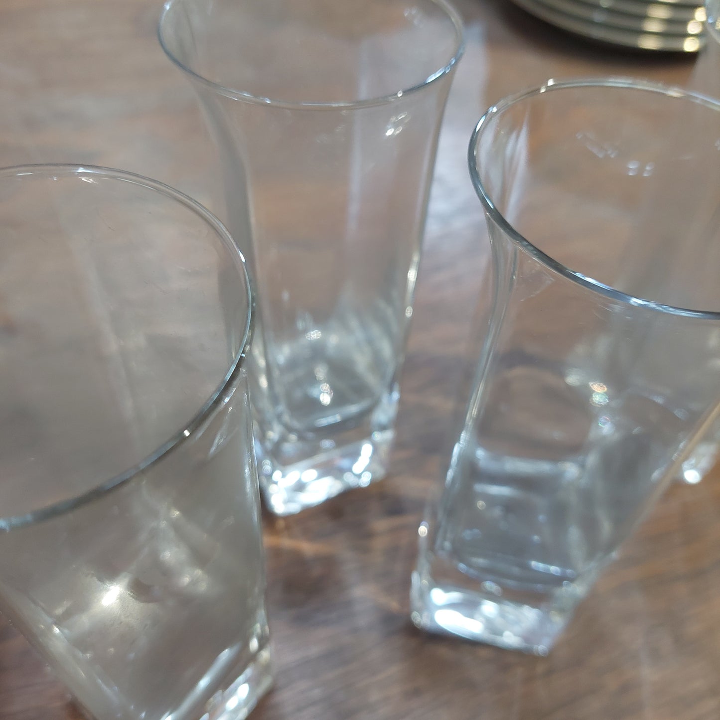 Set/5 Bicchieri Alti Cristallo Con Goccia