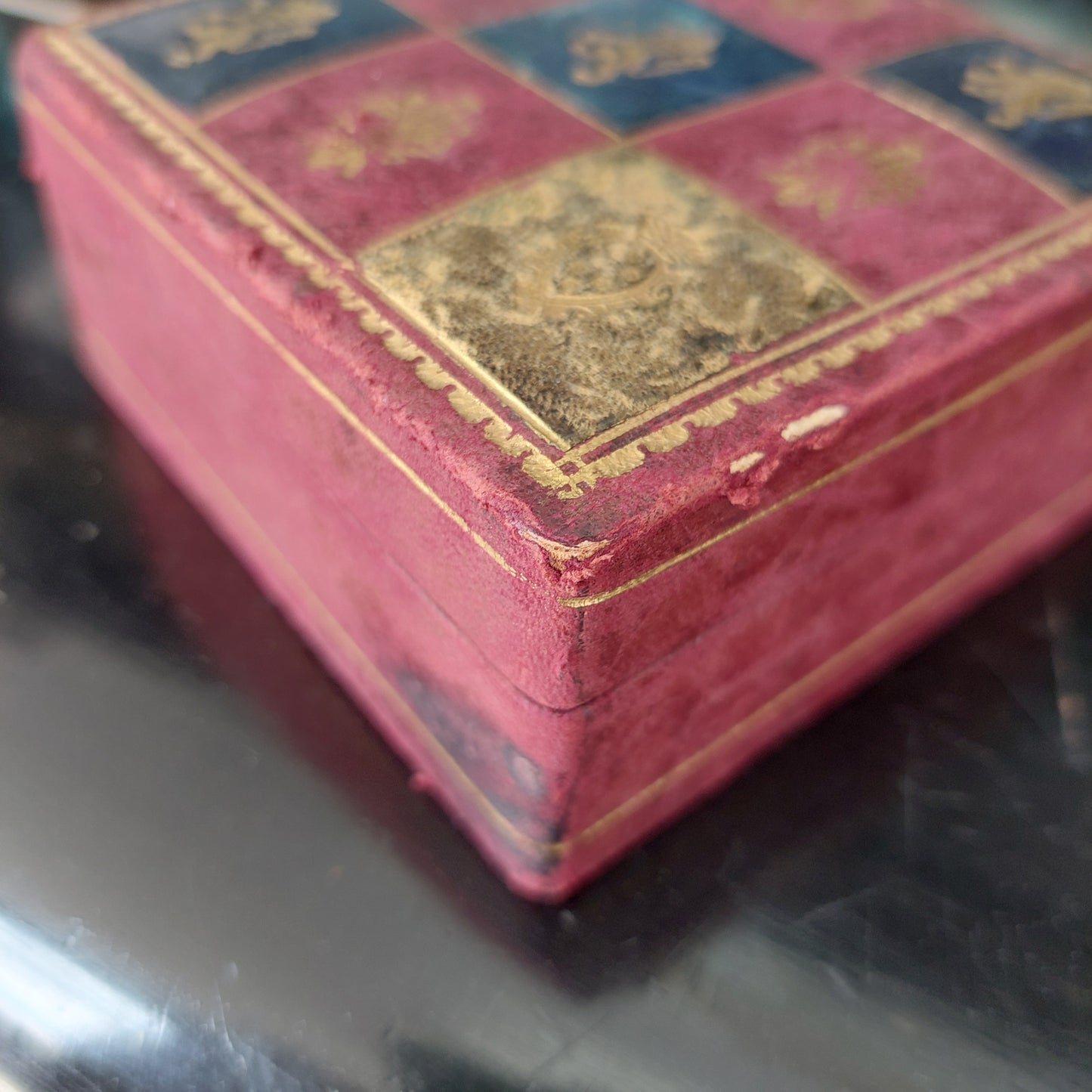 Scatolina* Portagioie Legno Pelle Stemmi