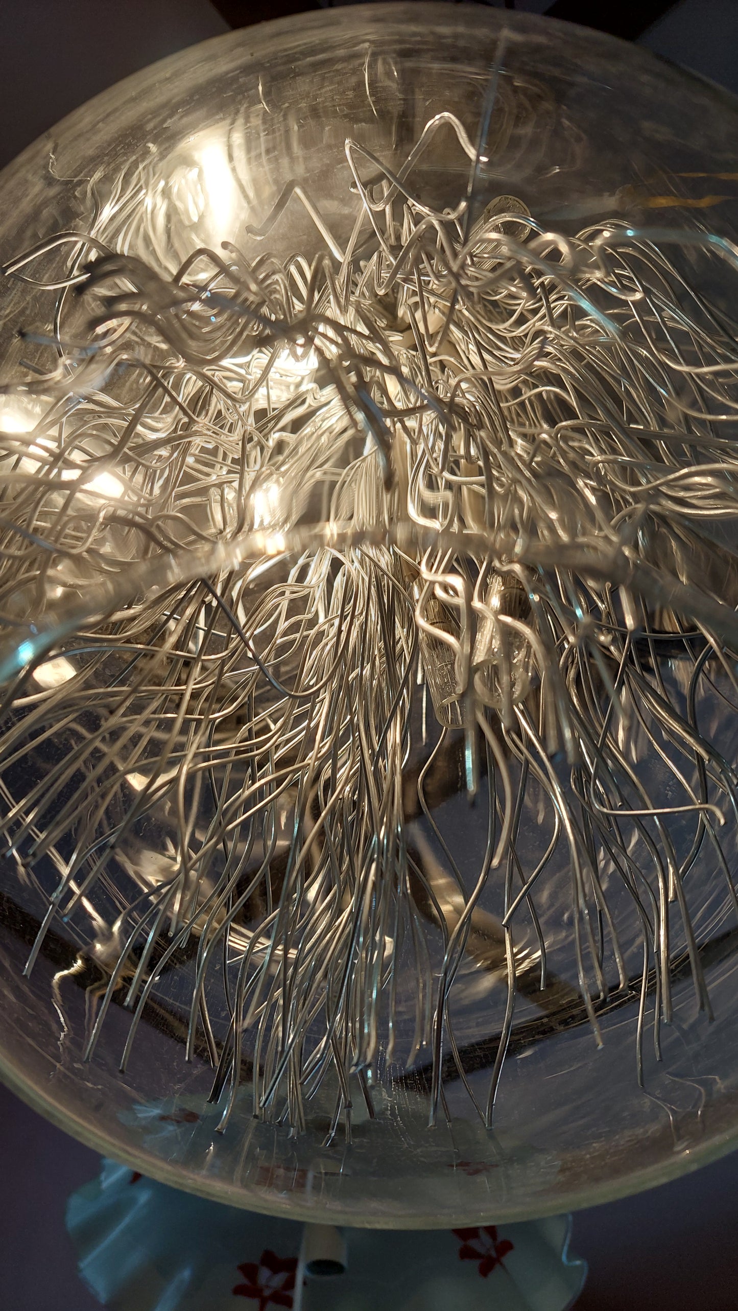 Lampadario A Goccia Vetro/metallo Luci Led Massive Design