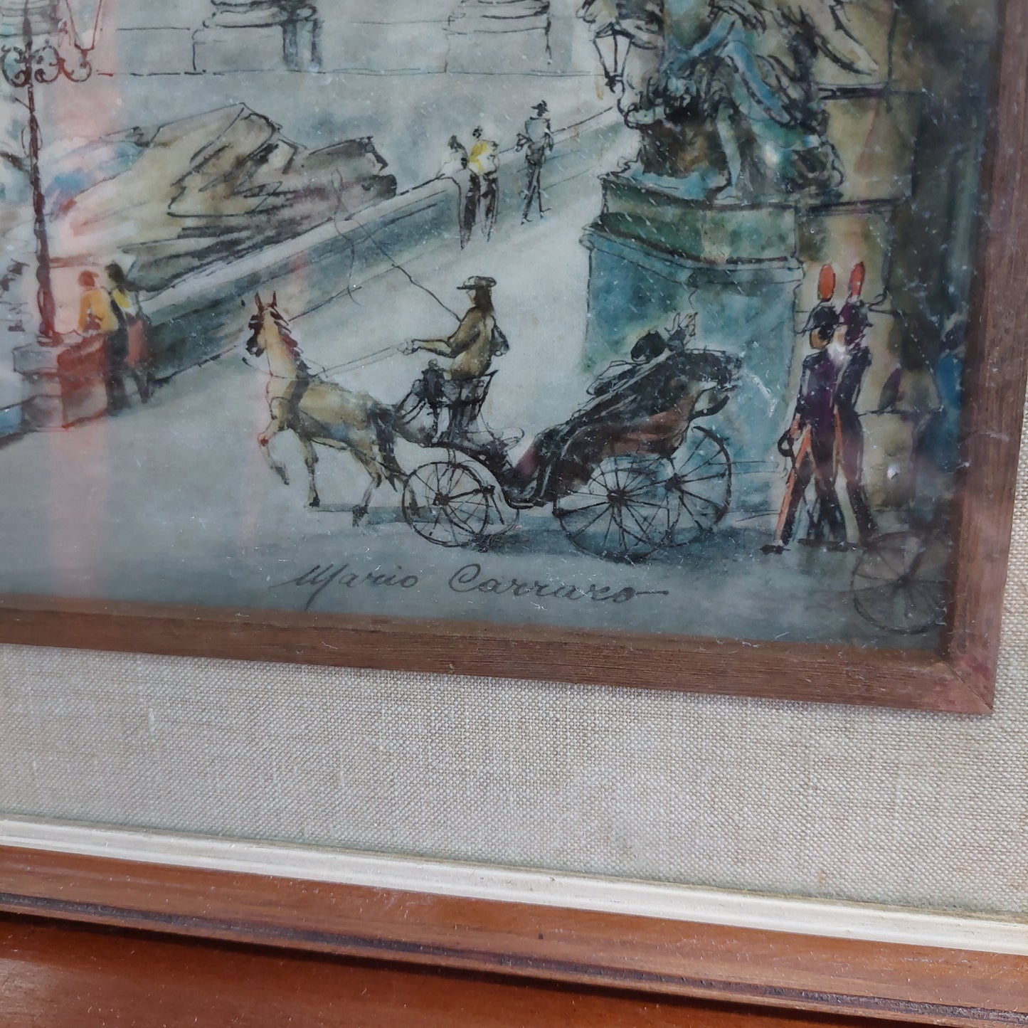 Quadro * Stampa Artistica Fontana Di Trevi Di Mario Carraro Cm54x39