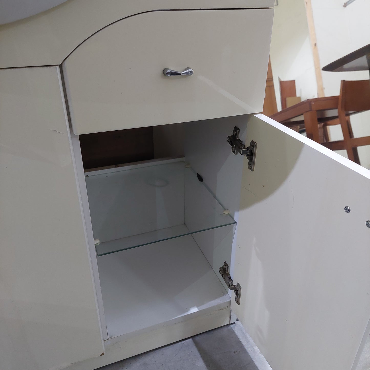Mobile* Bagno Bianco Con Lavandino E Specchio