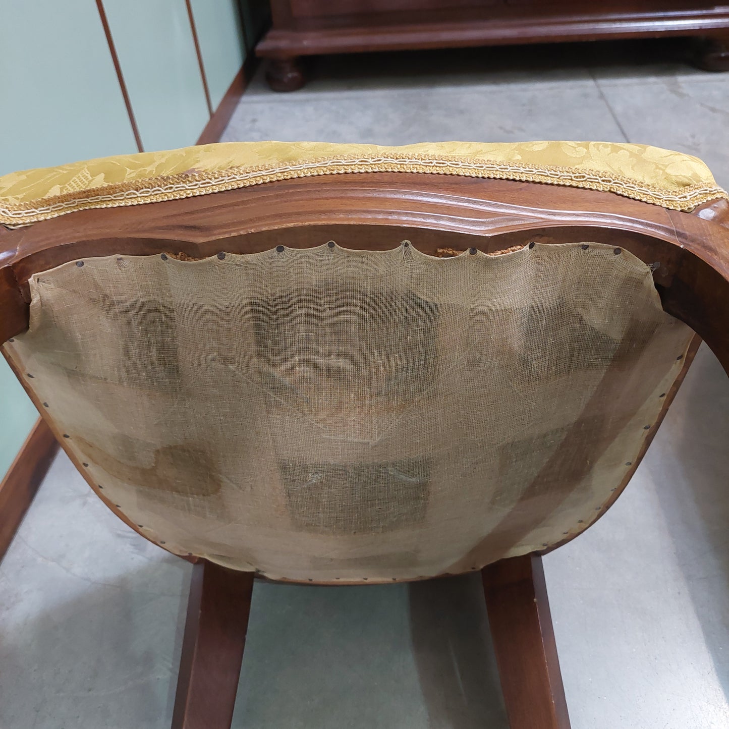 Set/4 Sedie Legno Seduta Imb. Oro