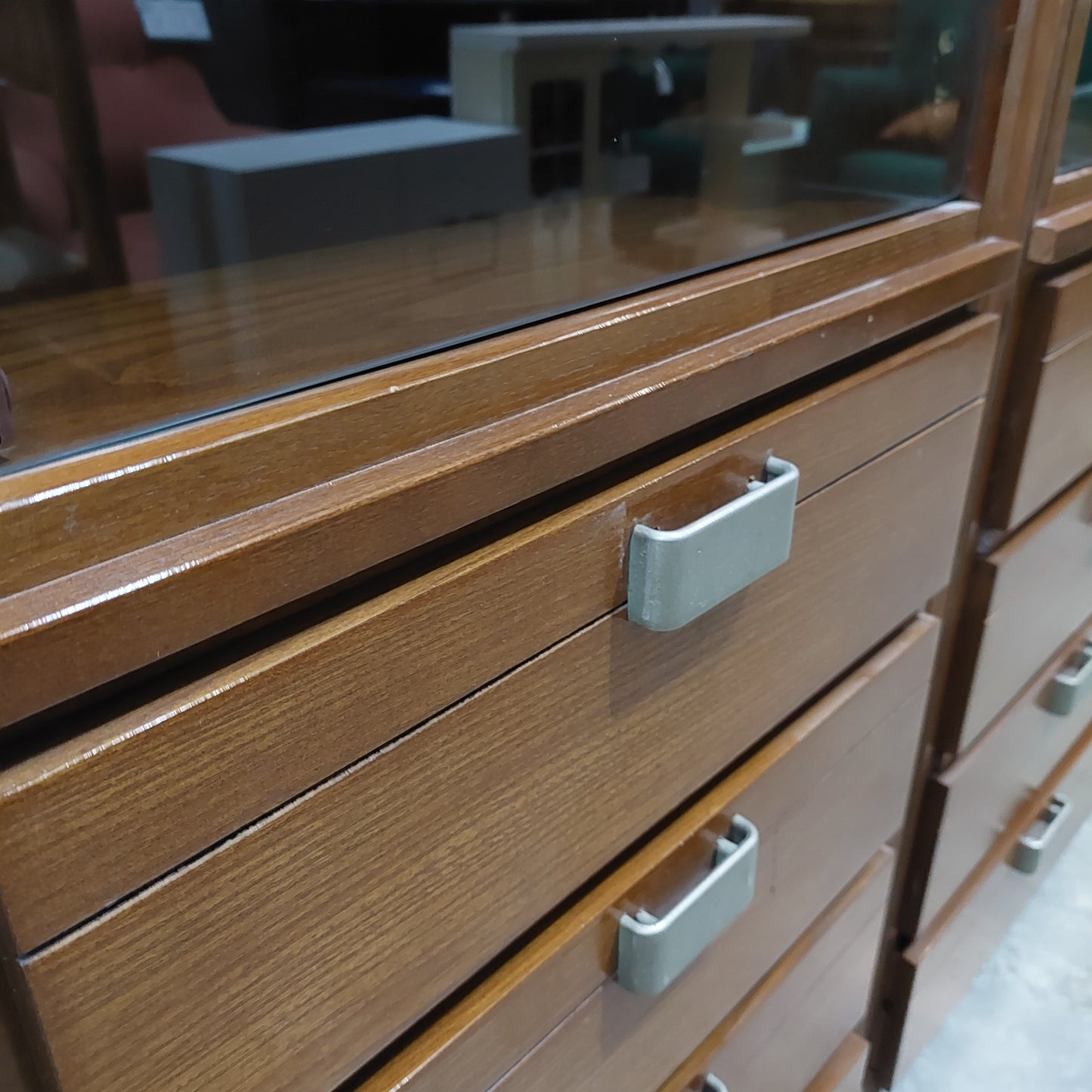 Parete Attrezzata 5 Moduli Legno Anni '70