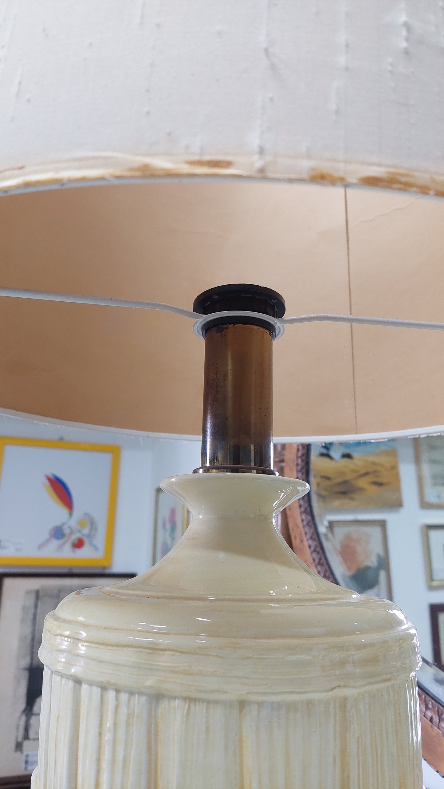 Abatjour Ceramica Effetto Legno Cm84h (64728)