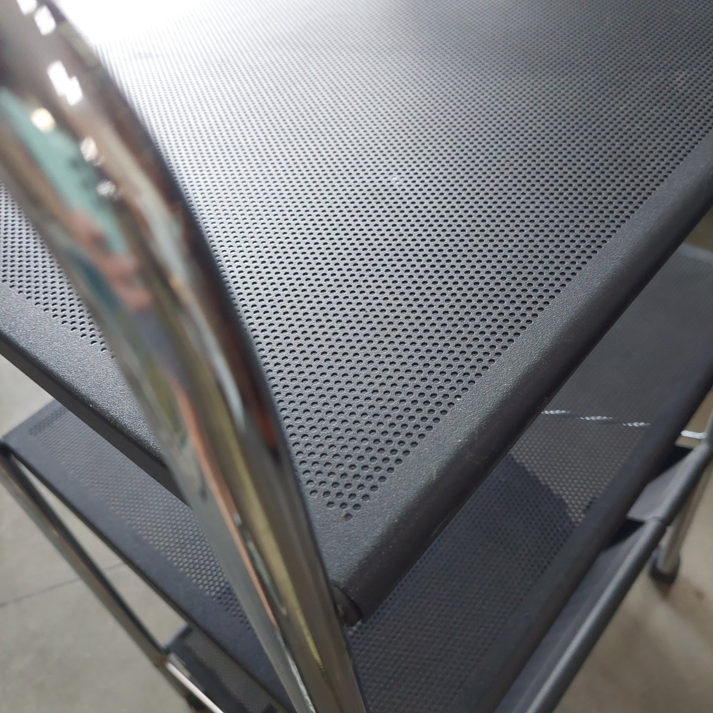 Carrellino Metallo Nero 3 Ripiani Cm50x39x90h