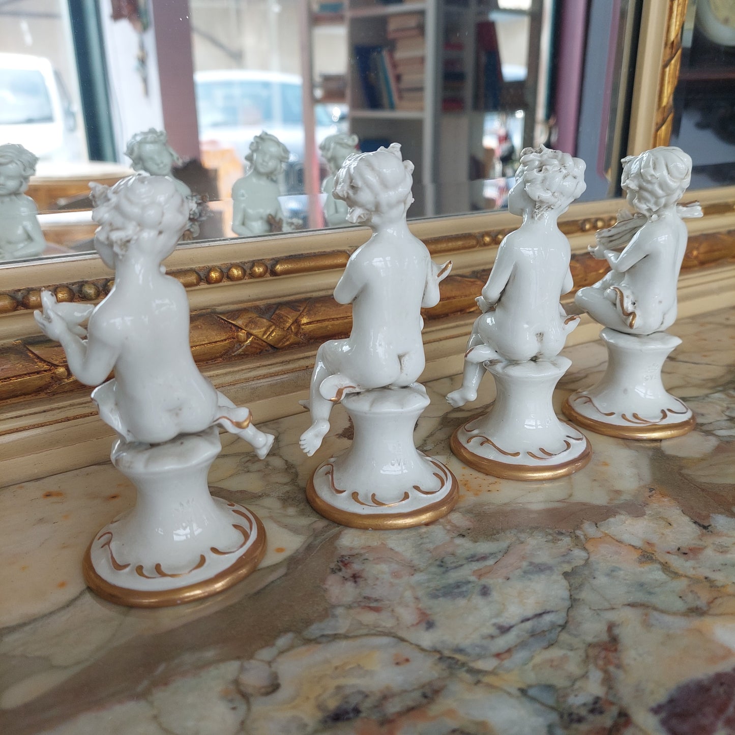 Set/4 Statuette Puttini Porcellana* Capodimonte